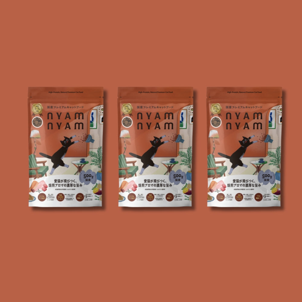 nyam nyamプレミアムキャットフード3袋セット